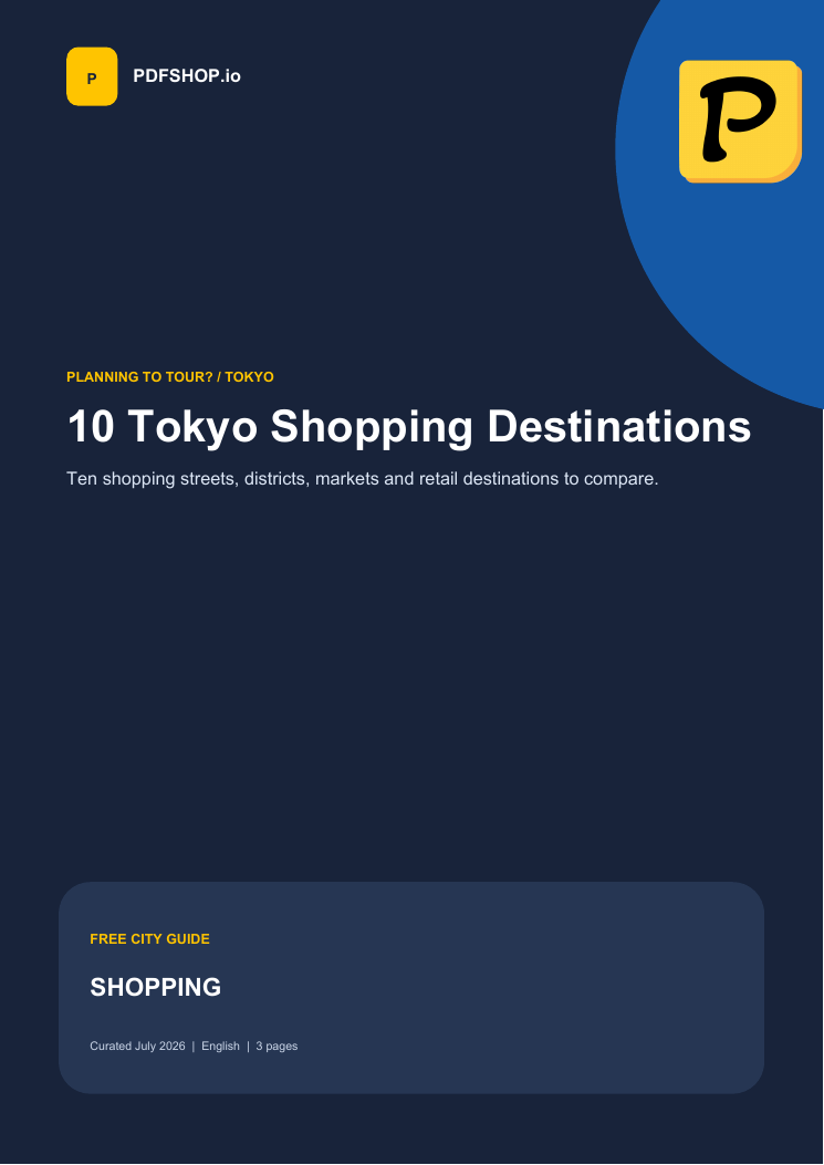 Cover of 10 Tokyo Shopping Destinations